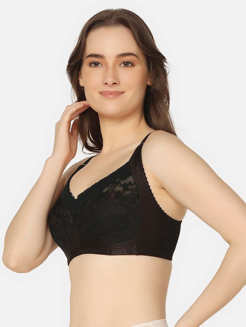 black lace minimizer bra - 20110770 -  Standard Image - 1