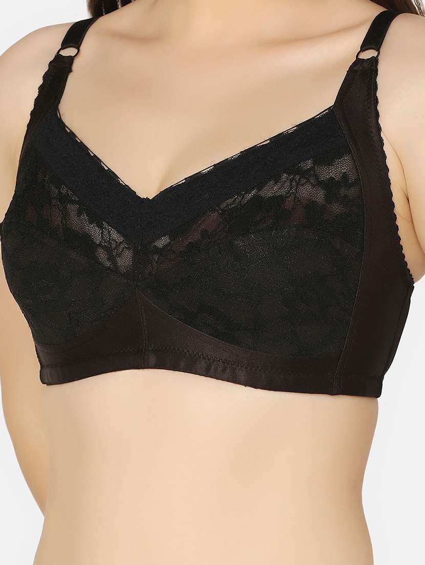 black lace minimizer bra - 20110770 - Standard Image - 4