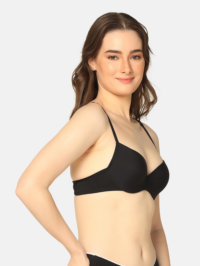 black nylon push up bra - 20110783 -  Standard Image - 1