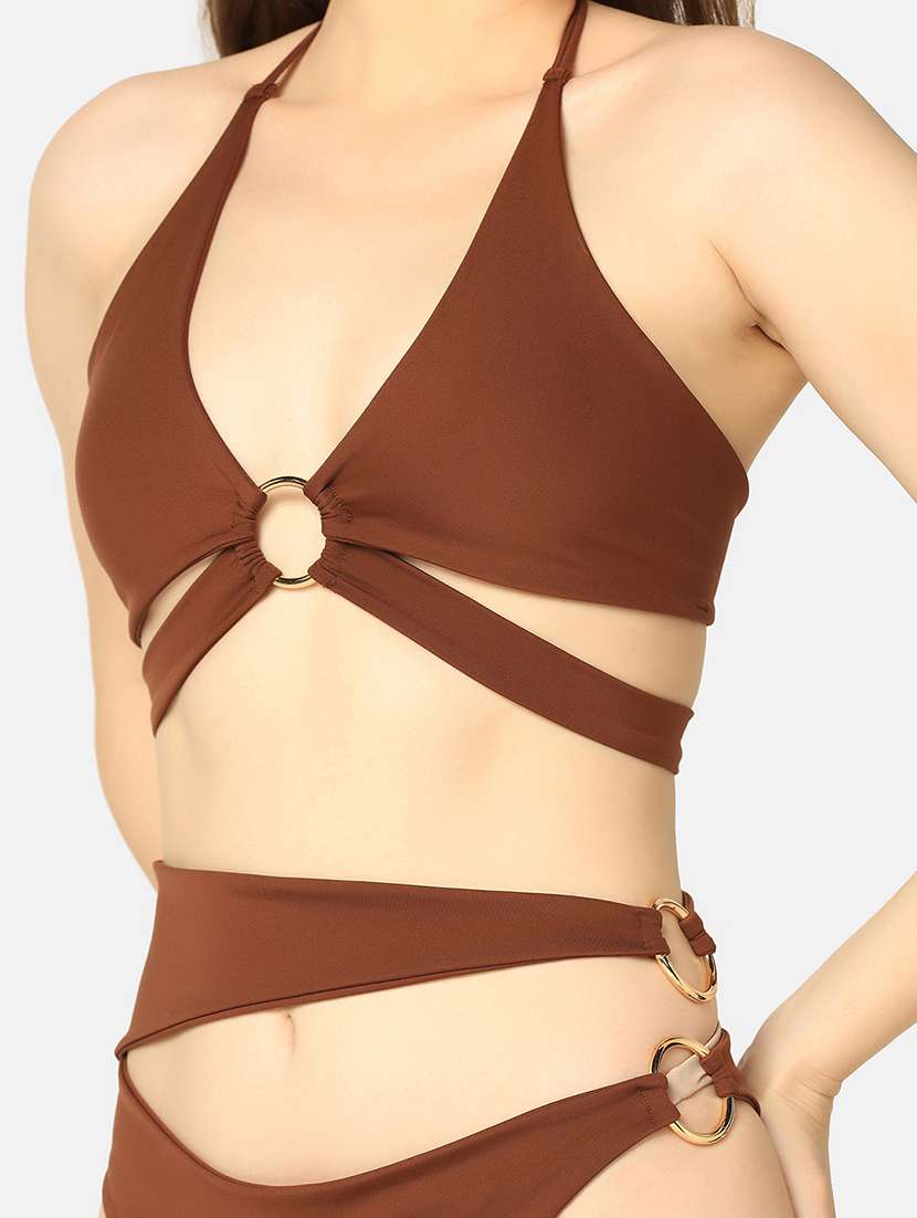 solid cutouts swimwear set - 20110807 - Standard Image - 4