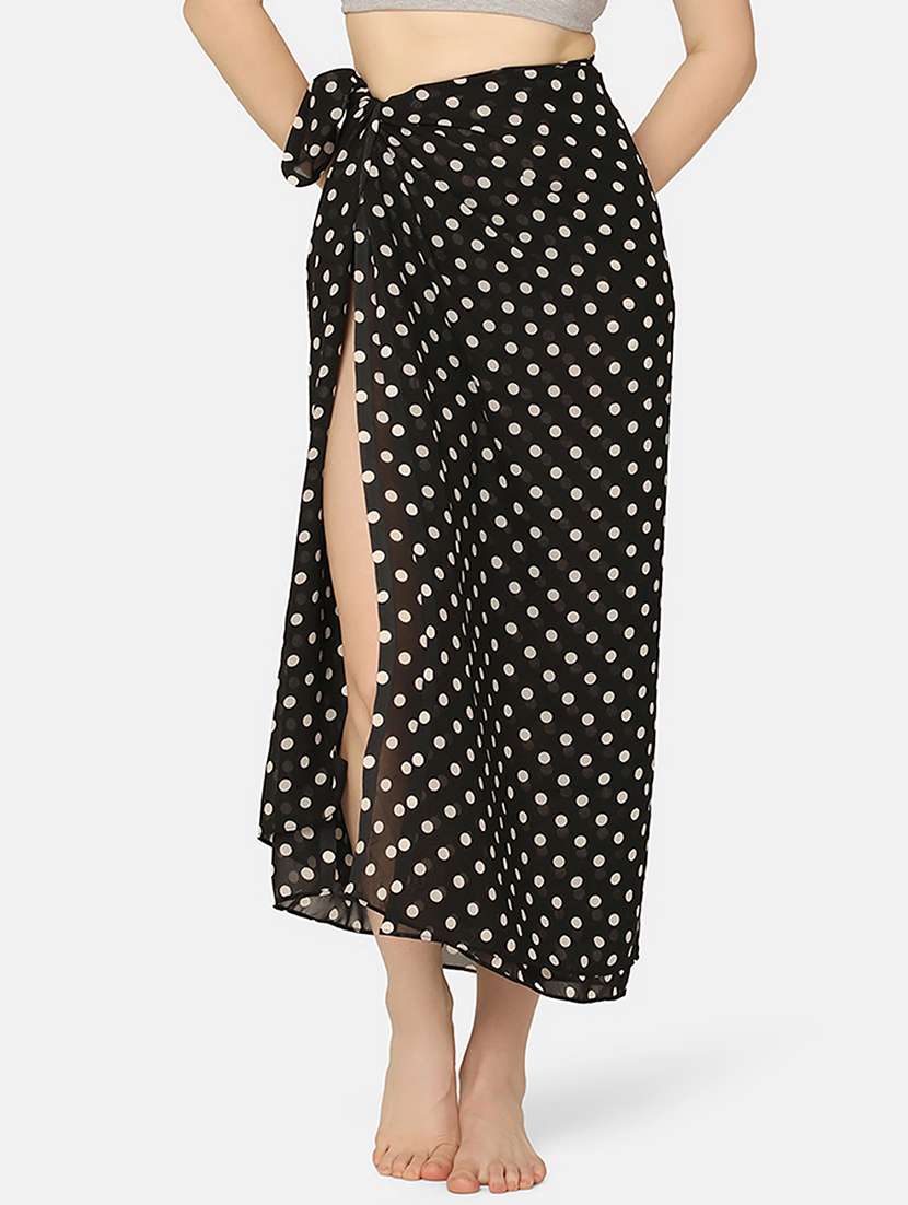 women black polka dot sarong