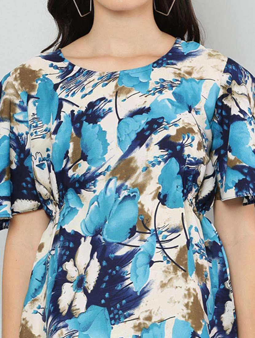 women's straight round neck top - 20114848 - Standard Image - 4