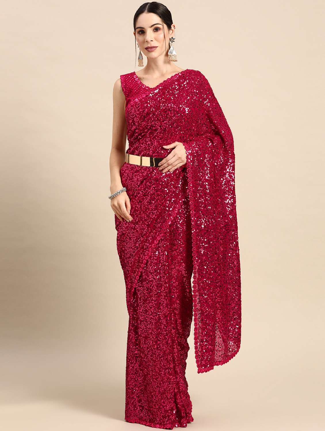 women's embellished saree with blouse