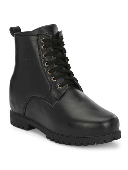 black lace up high ankle boot - 20115213 -  Standard Image - 0
