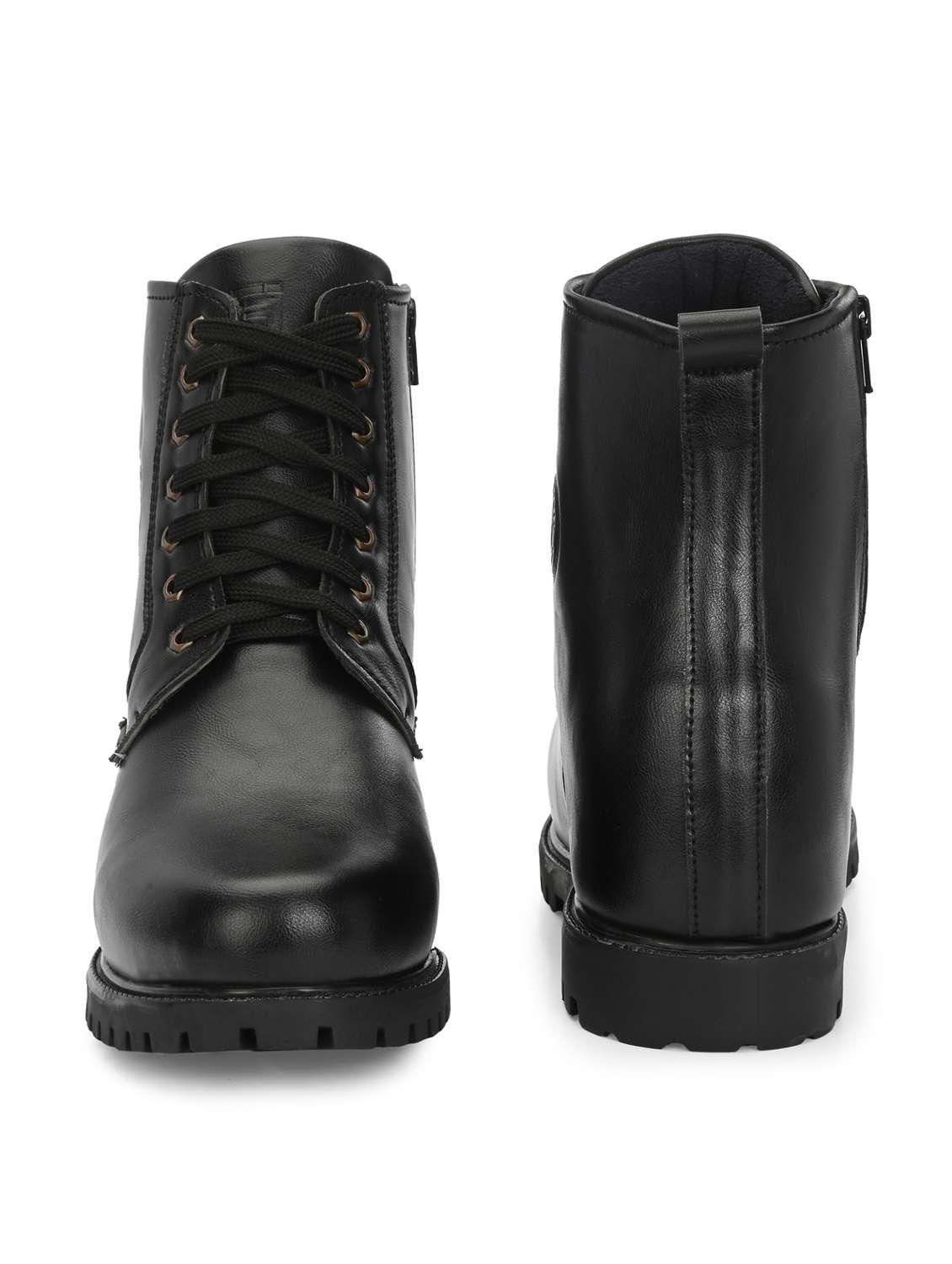black lace up high ankle boot - 20115213 - Standard Image - 4