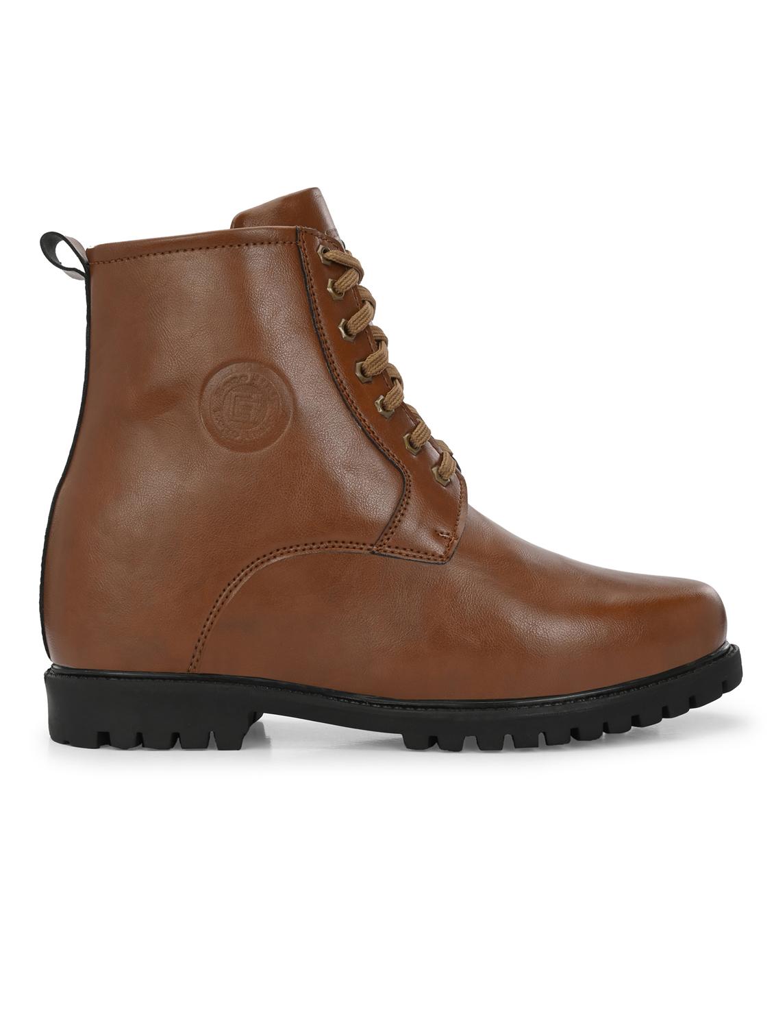 tan lace up high ankle boot - 20115215 - Standard Image - 1