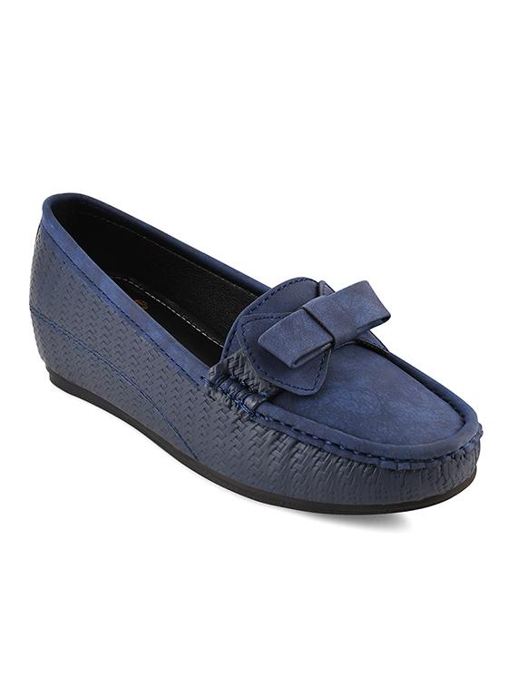 blue solid slip on loafer - 20115269 -  Standard Image - 1
