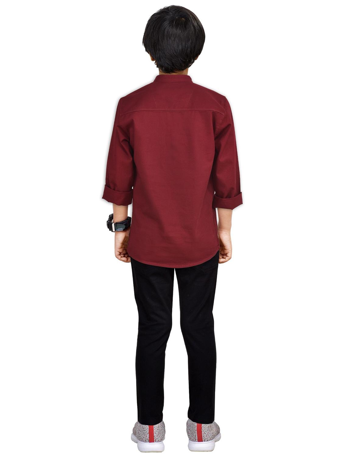 maroon solid full length twin sets - 20116274 - Standard Image - 1