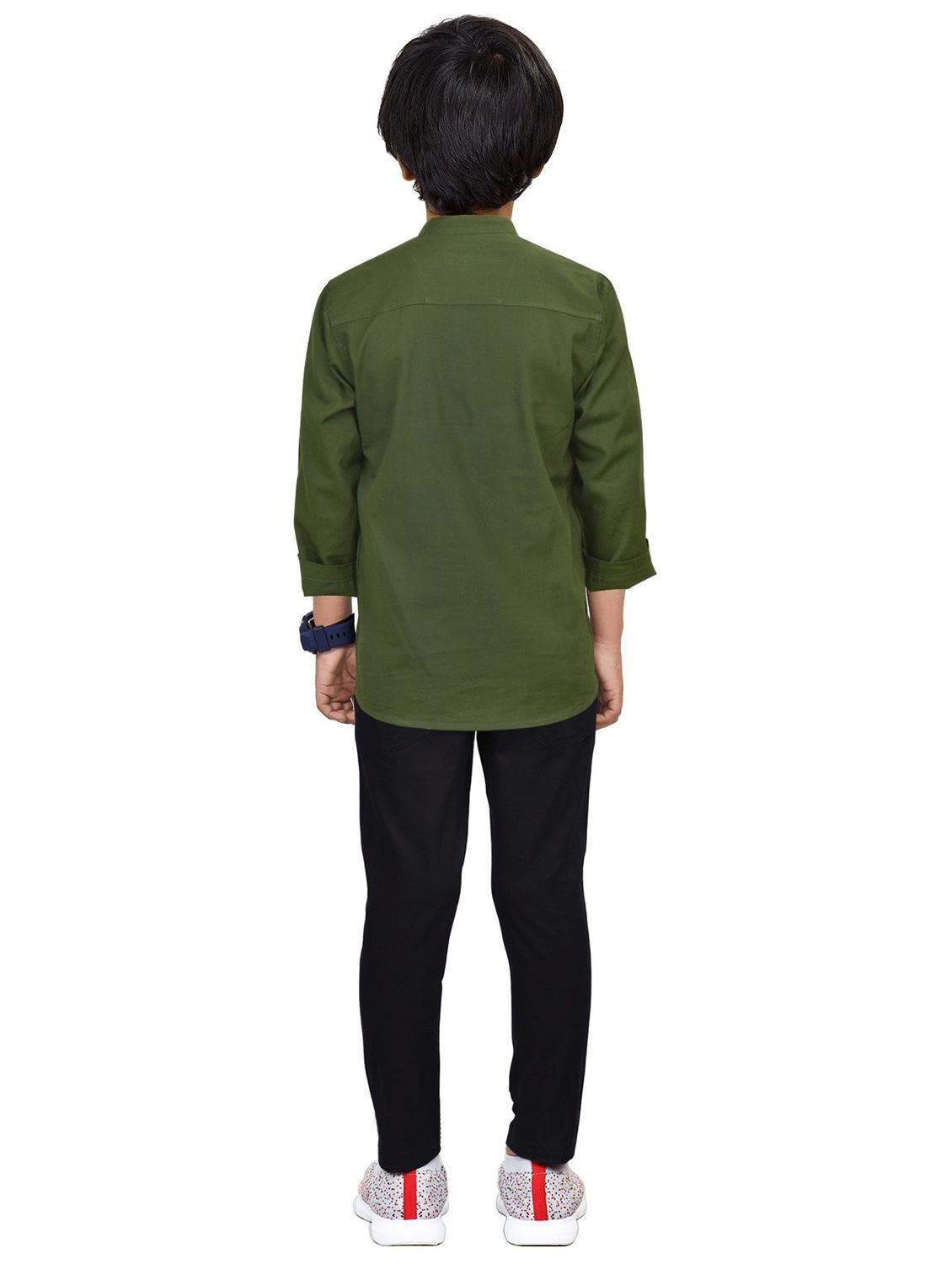 olive solid full length twin sets - 20116479 - Standard Image - 1