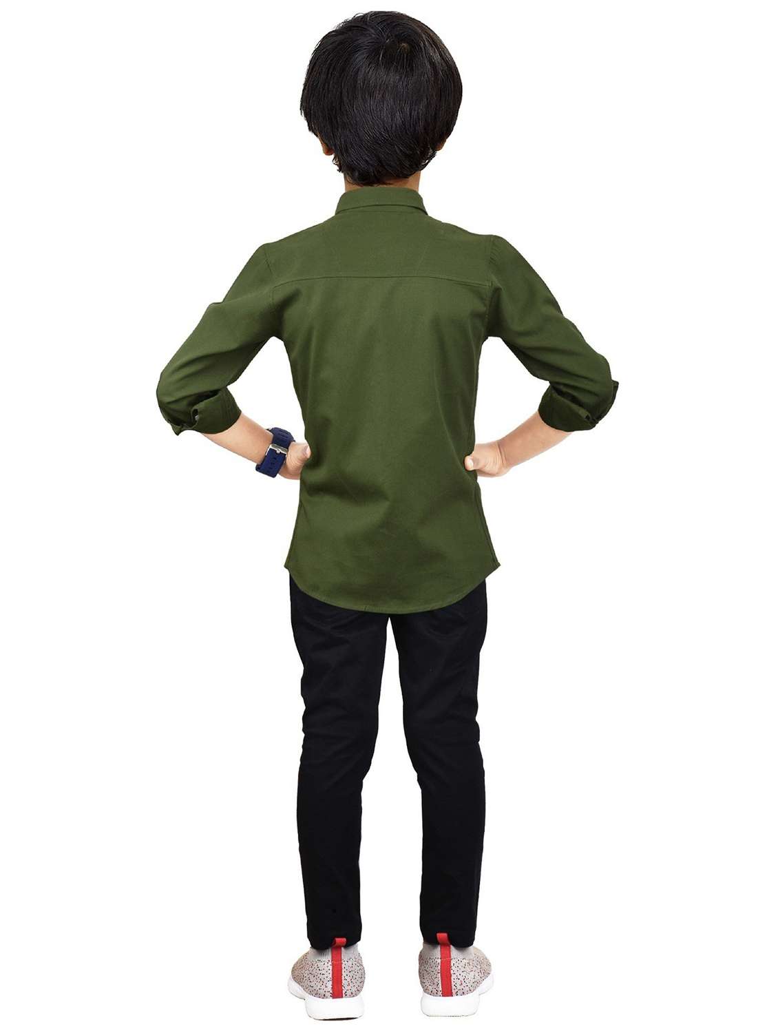 olive solid full length twin sets - 20116486 -  Standard Image - 1