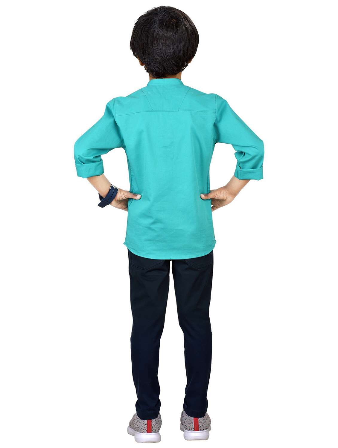 blue solid full length twin sets - 20116493 -  Standard Image - 1