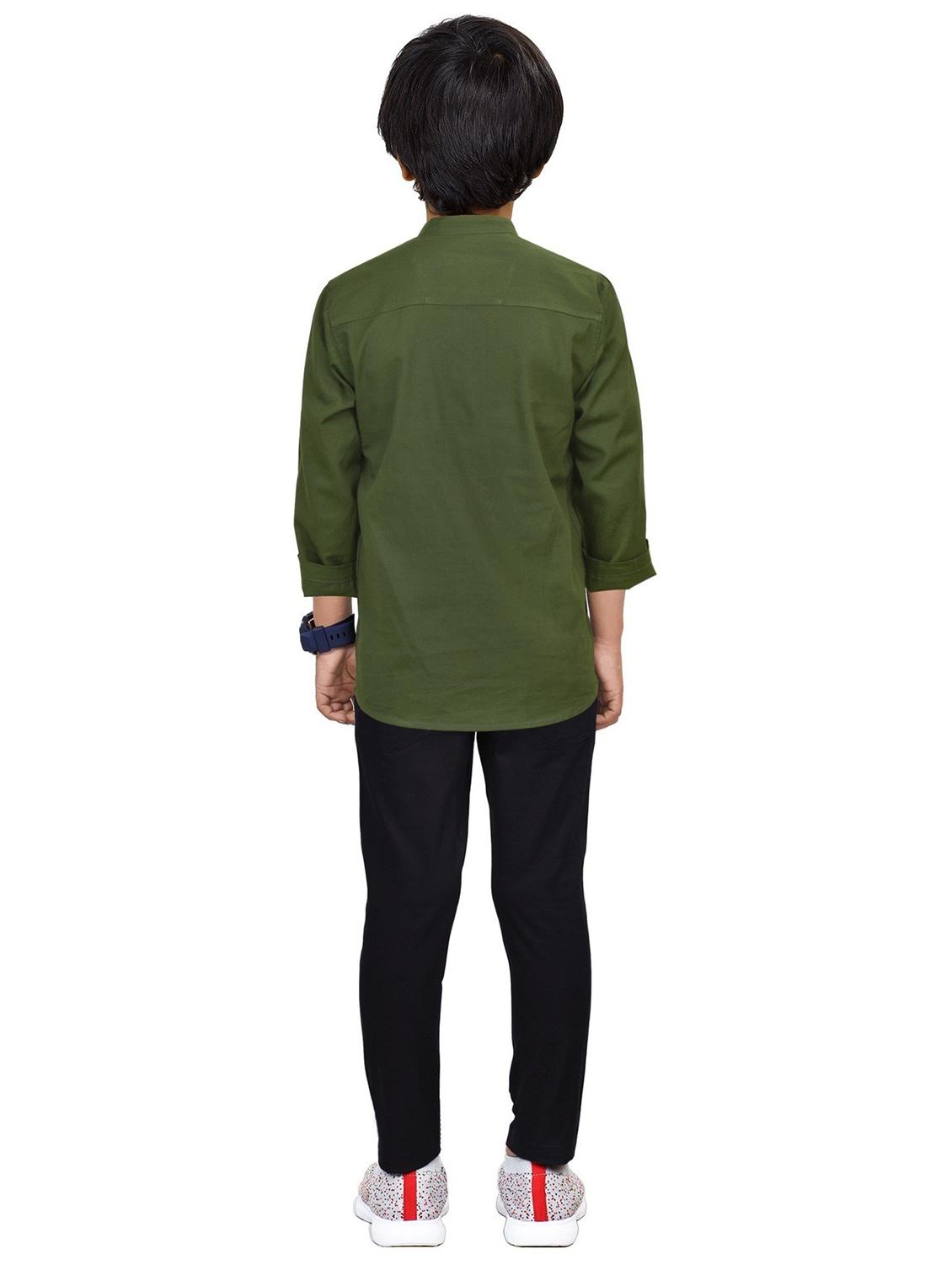 olive solid full length twin sets - 20116524 - Standard Image - 1