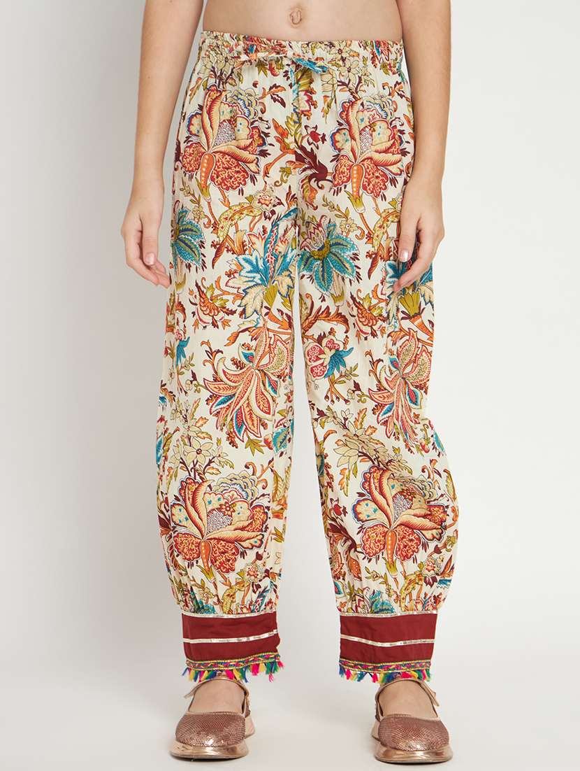 beige printed kurta salwar set - 20117192 -  Standard Image - 4