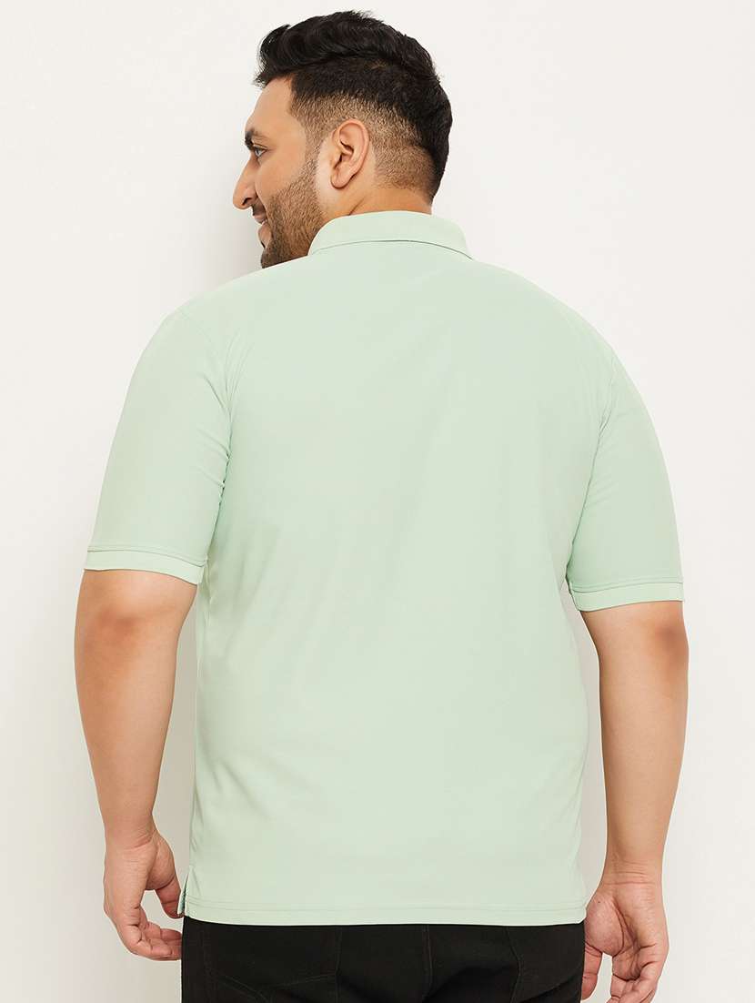 polo neck solids plus size regular t-shirt - 20117221 -  Standard Image - 1