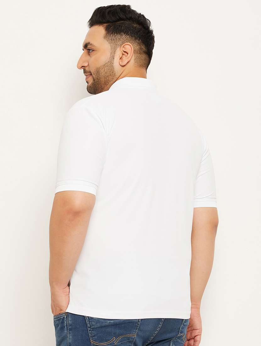 polo neck solids plus size regular t-shirt - 20117225 -  Standard Image - 1