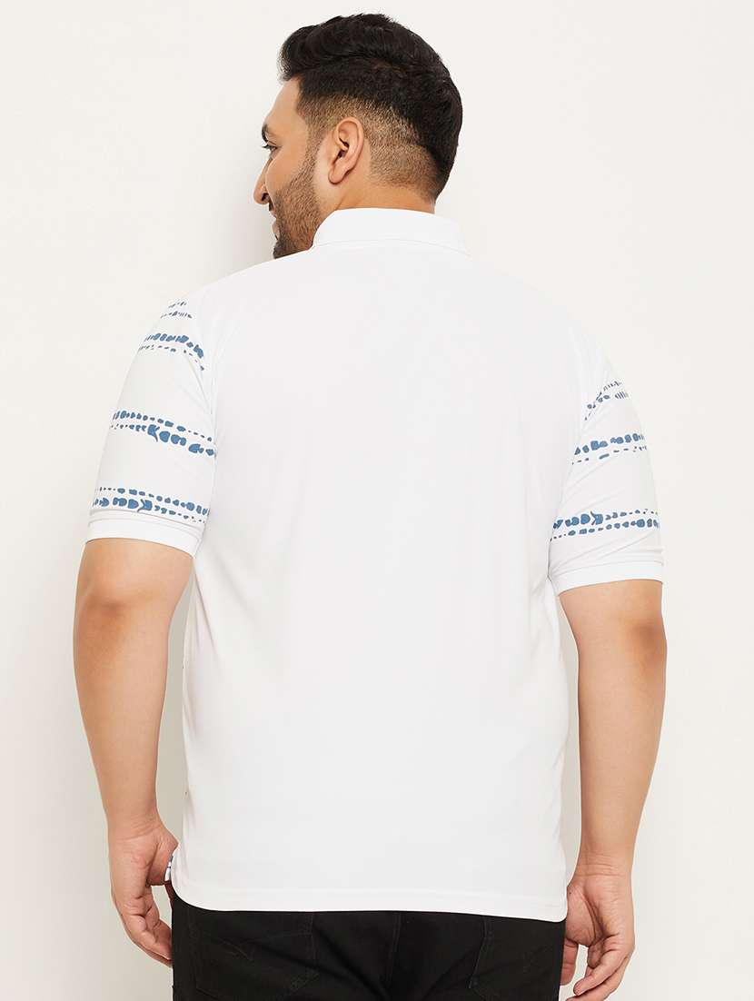 polo neck printed plus size regular t-shirt - 20117243 -  Standard Image - 1