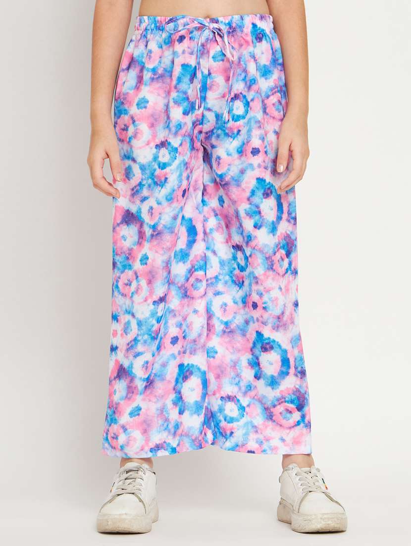 blue printed top pants set - 20117339 -  Standard Image - 4