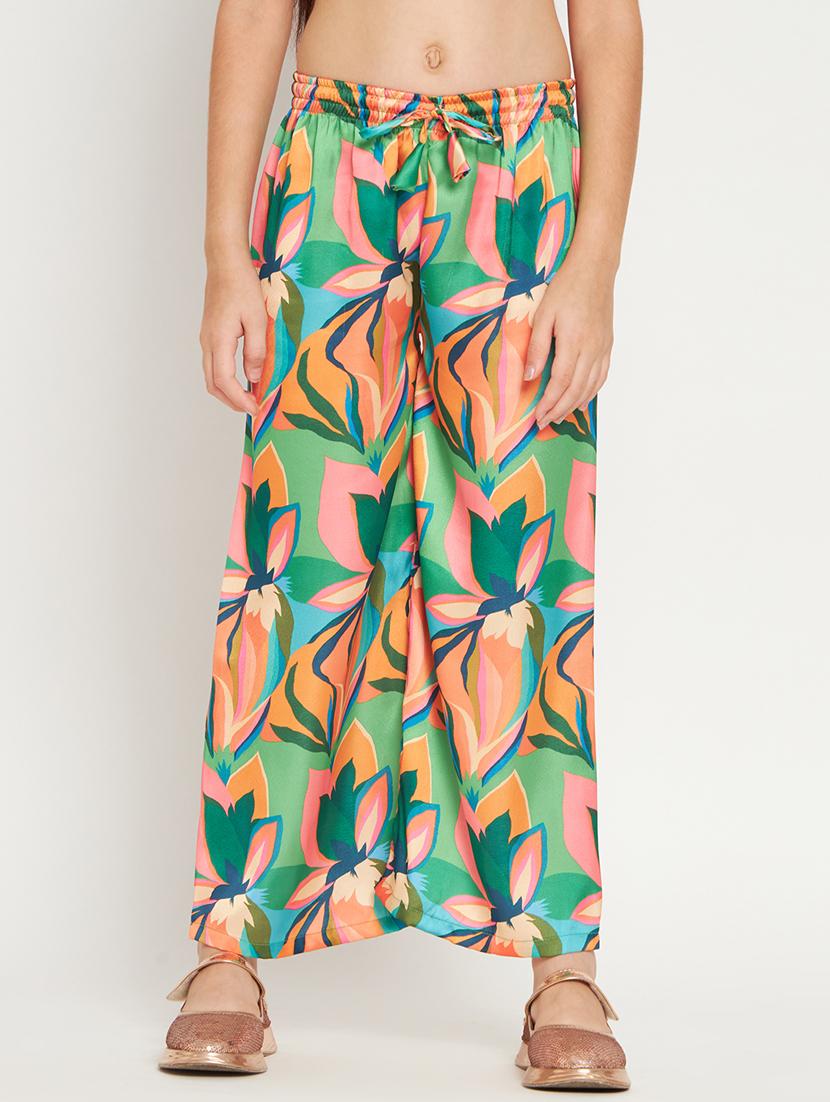 green printed top pants set - 20117346 - Standard Image - 4