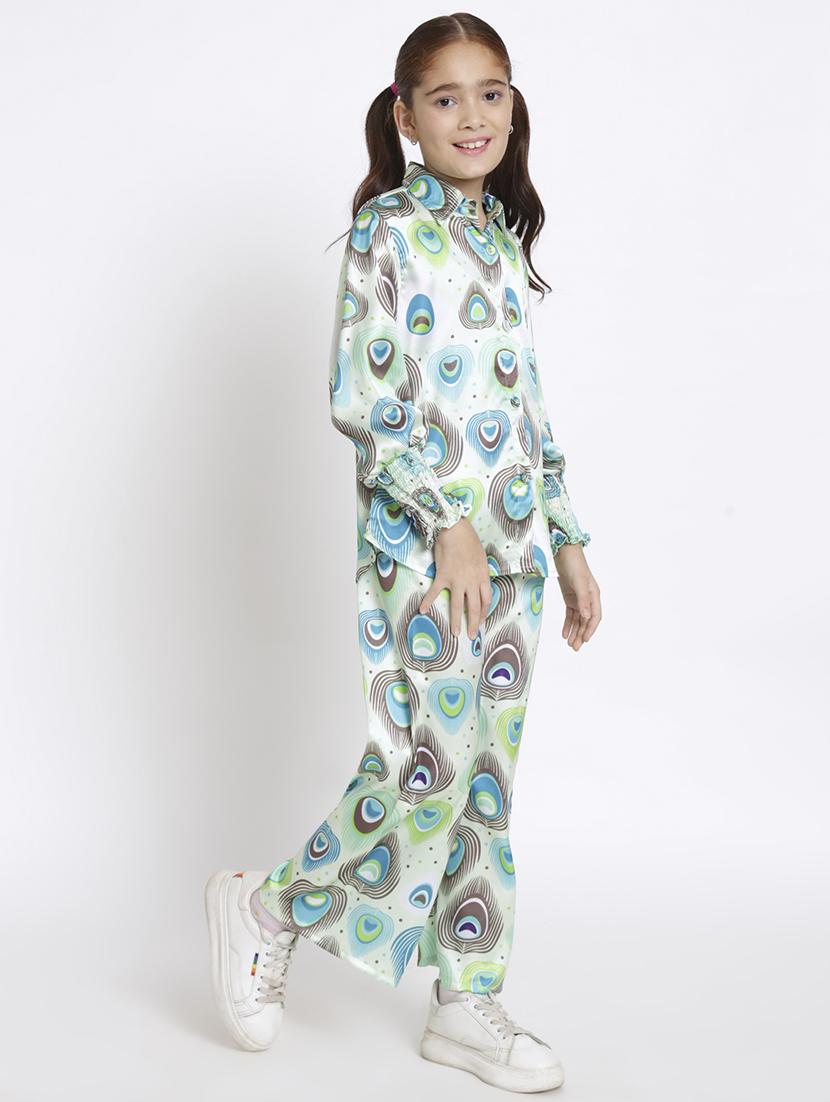 multi colored printed top pants set - 20117351 -  Standard Image - 1