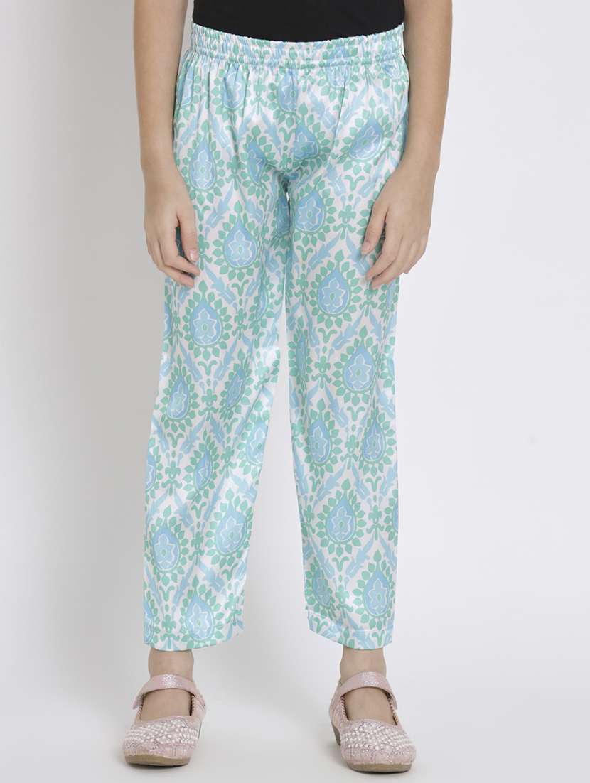 blue printed top pants set - 20117365 -  Standard Image - 4