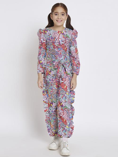 multi colored printed top pants set - 20117373 -  Standard Image - 0