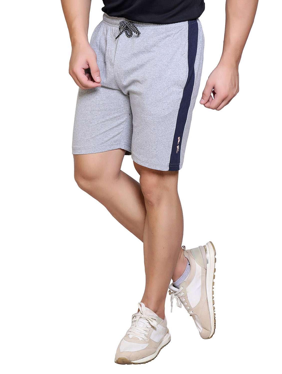men stripes cotton blend shorts - 20117927 -  Standard Image - 1