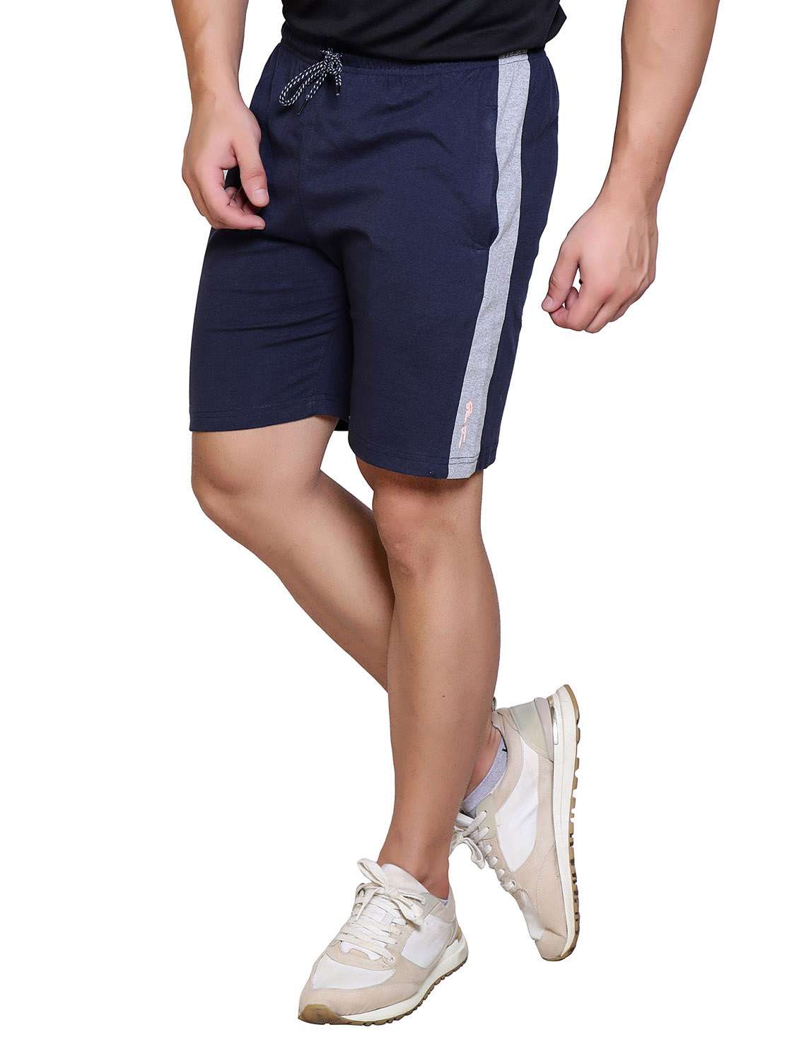 men stripes cotton blend shorts - 20117929 -  Standard Image - 1