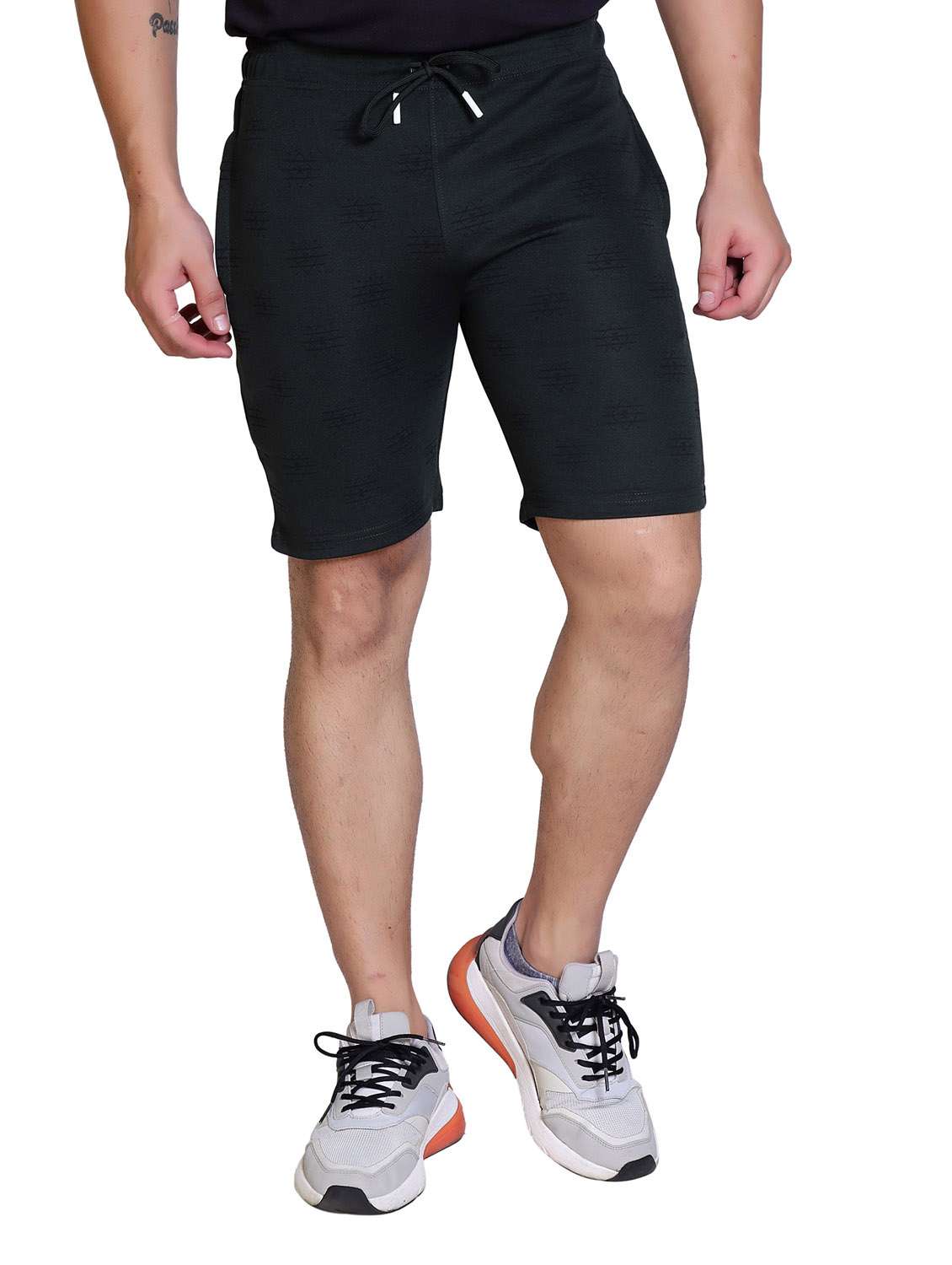 men printed cotton blend shorts