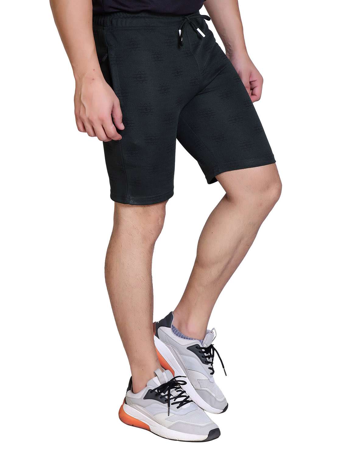 men printed cotton blend shorts - 20117941 -  Standard Image - 1
