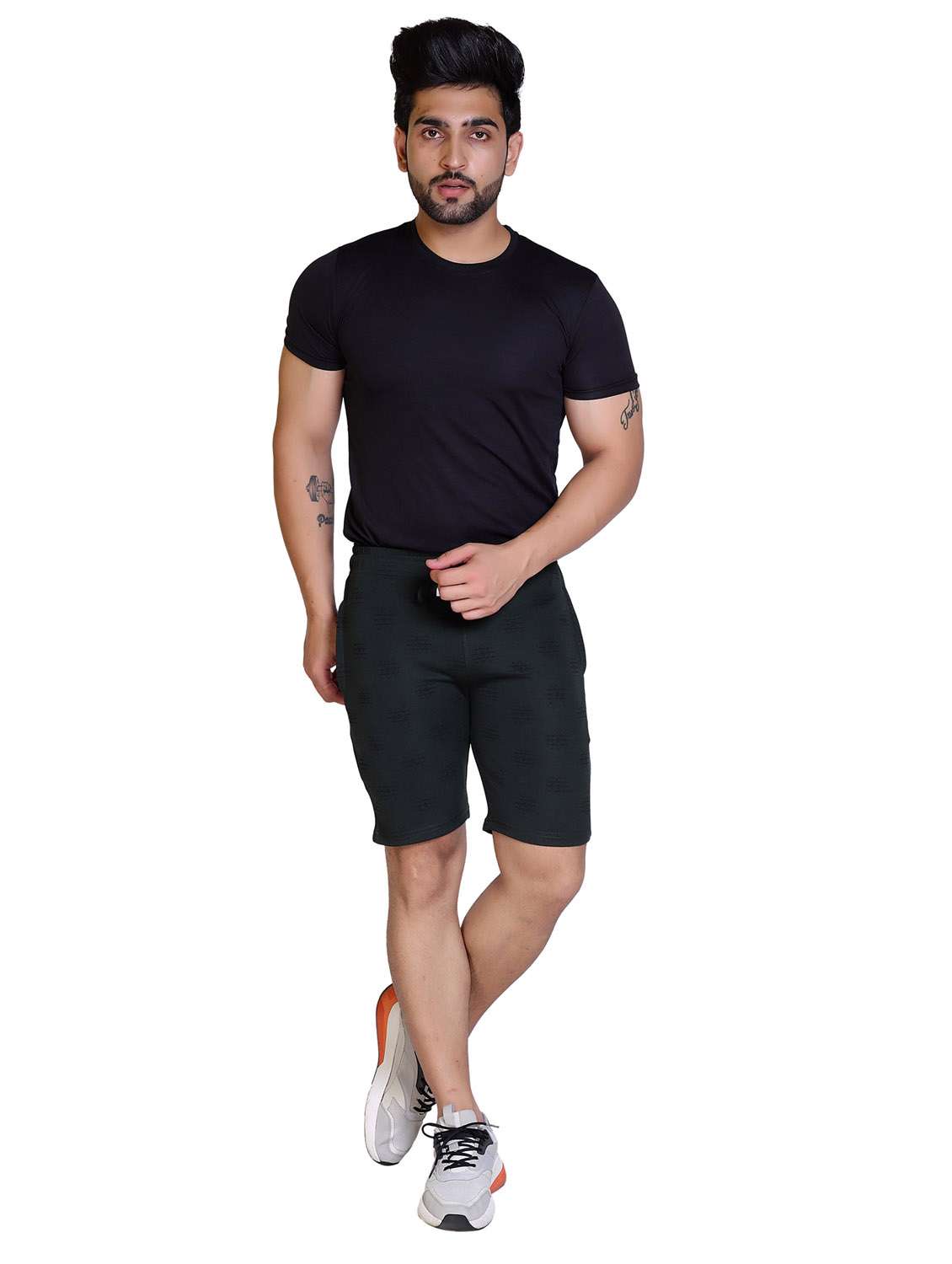 men printed cotton blend shorts - 20117941 -  Standard Image - 4