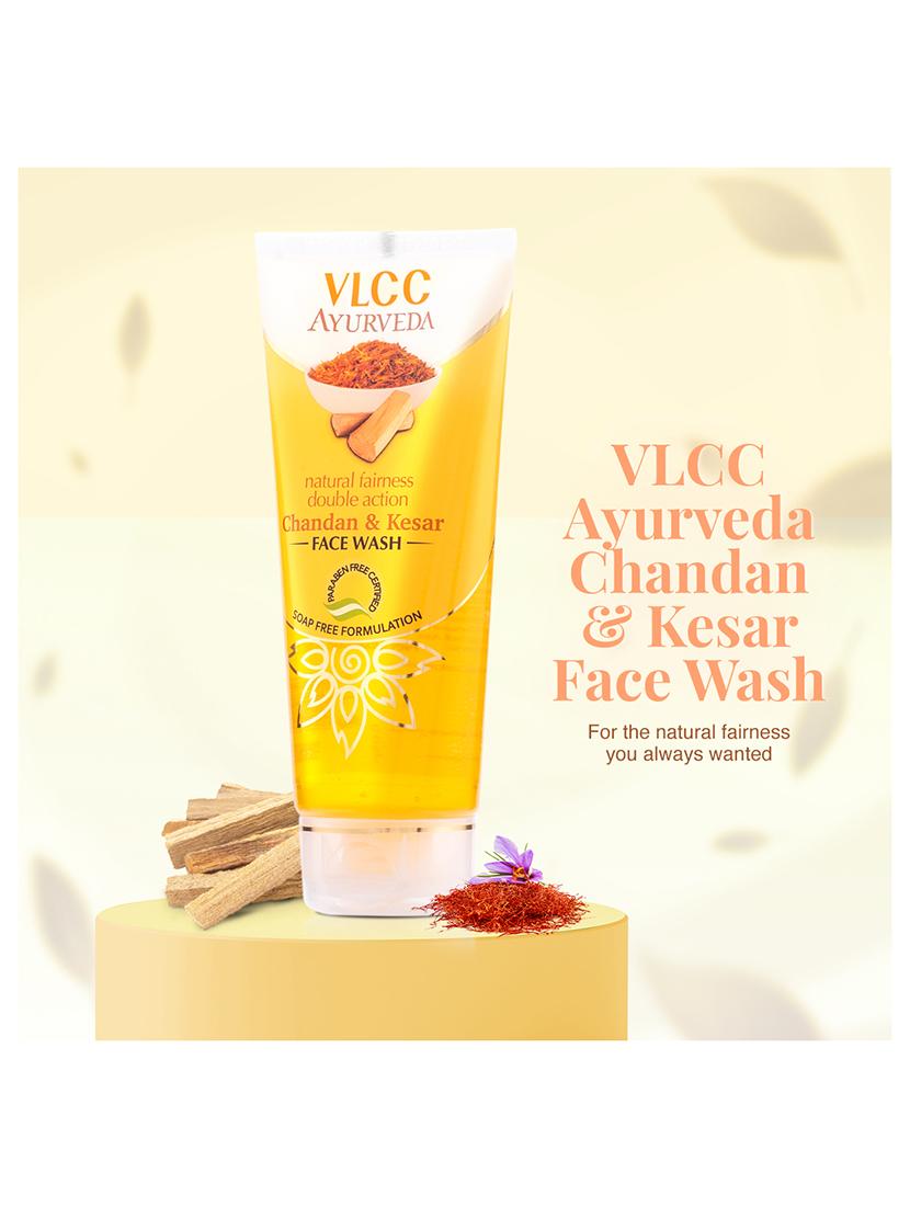 vlcc chandan kesar & ultimo blend charcoal facewash - 100 ml (pack of 2) - 20120953 - Standard Image - 1