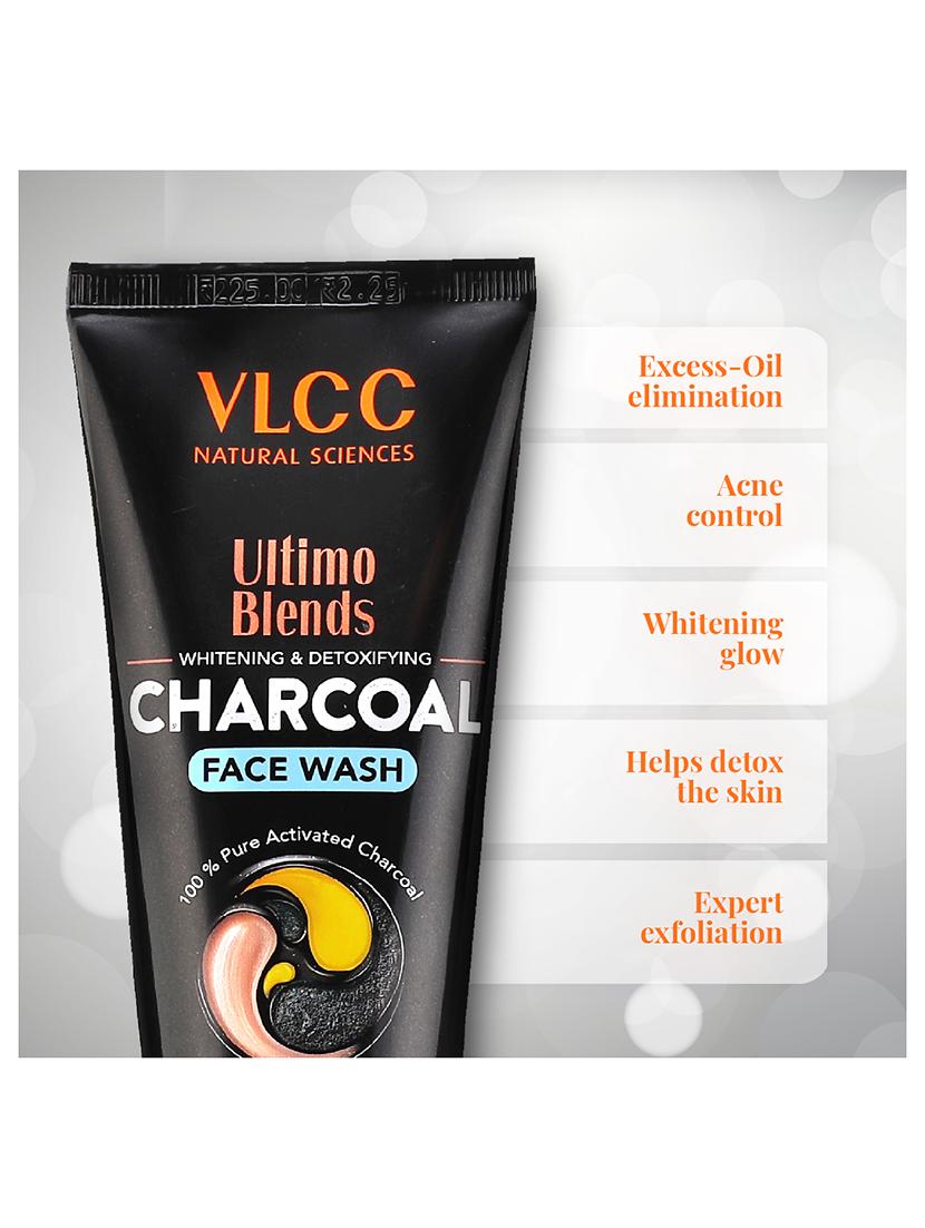 vlcc chandan kesar & ultimo blend charcoal facewash - 100 ml (pack of 2) - 20120953 - Standard Image - 4