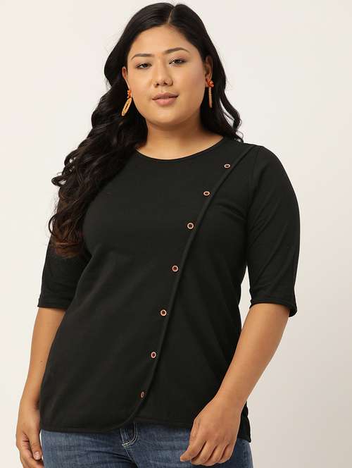 women plus size round neck top - 20121621 -  Standard Image - 0