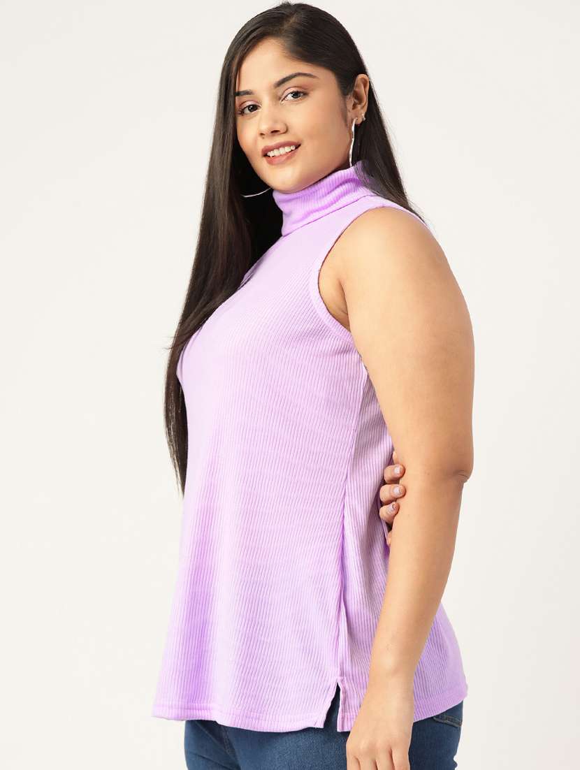 women's a line high neck top - 20121635 -  Standard Image - 1