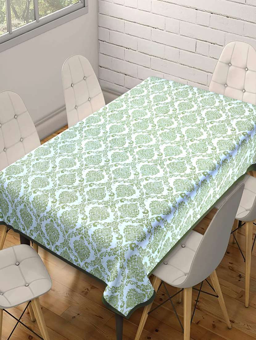 indhome life  pure cotton abstract pattern jaipuri style 6 seater dining table cloth cover