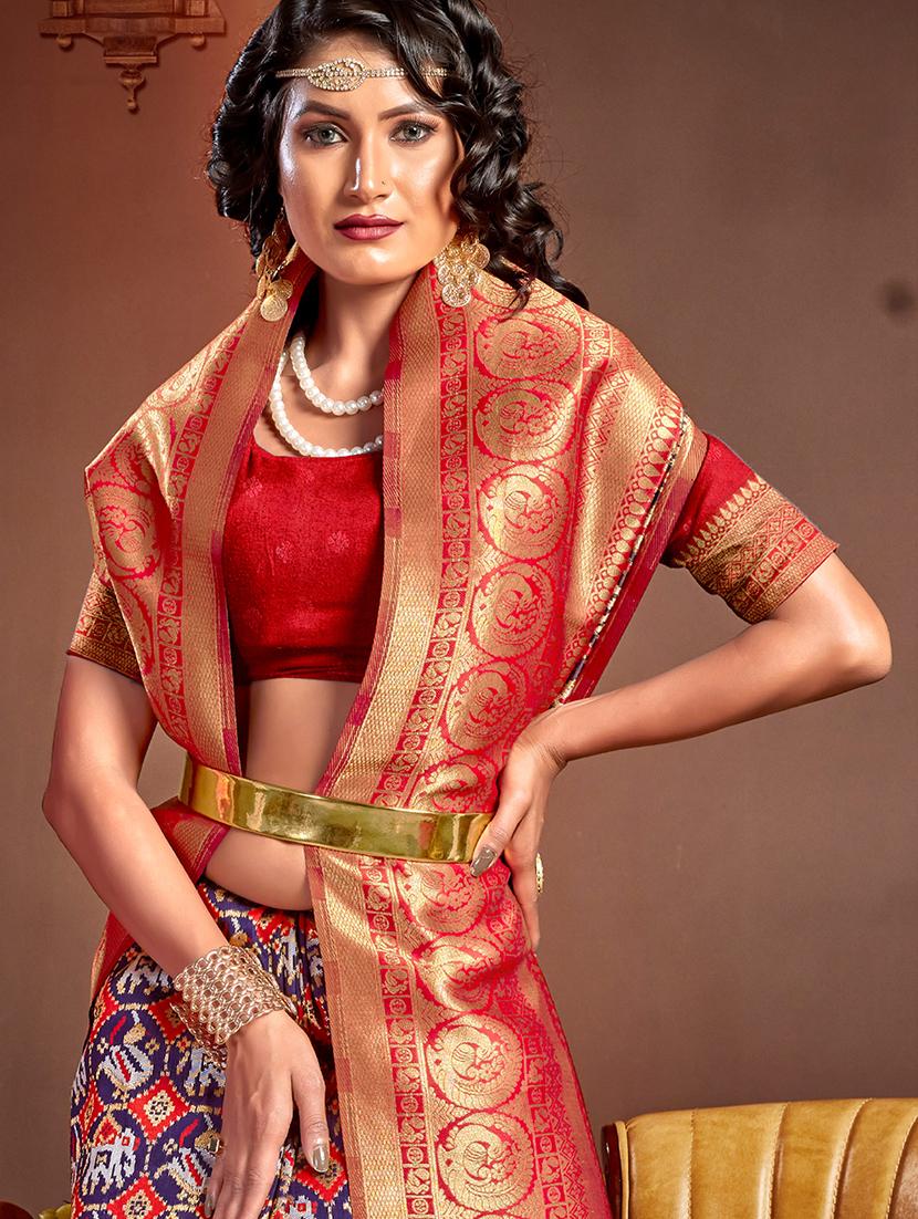 women's self design blue colored saree with blouse - 20122088 - Standard Image - 1