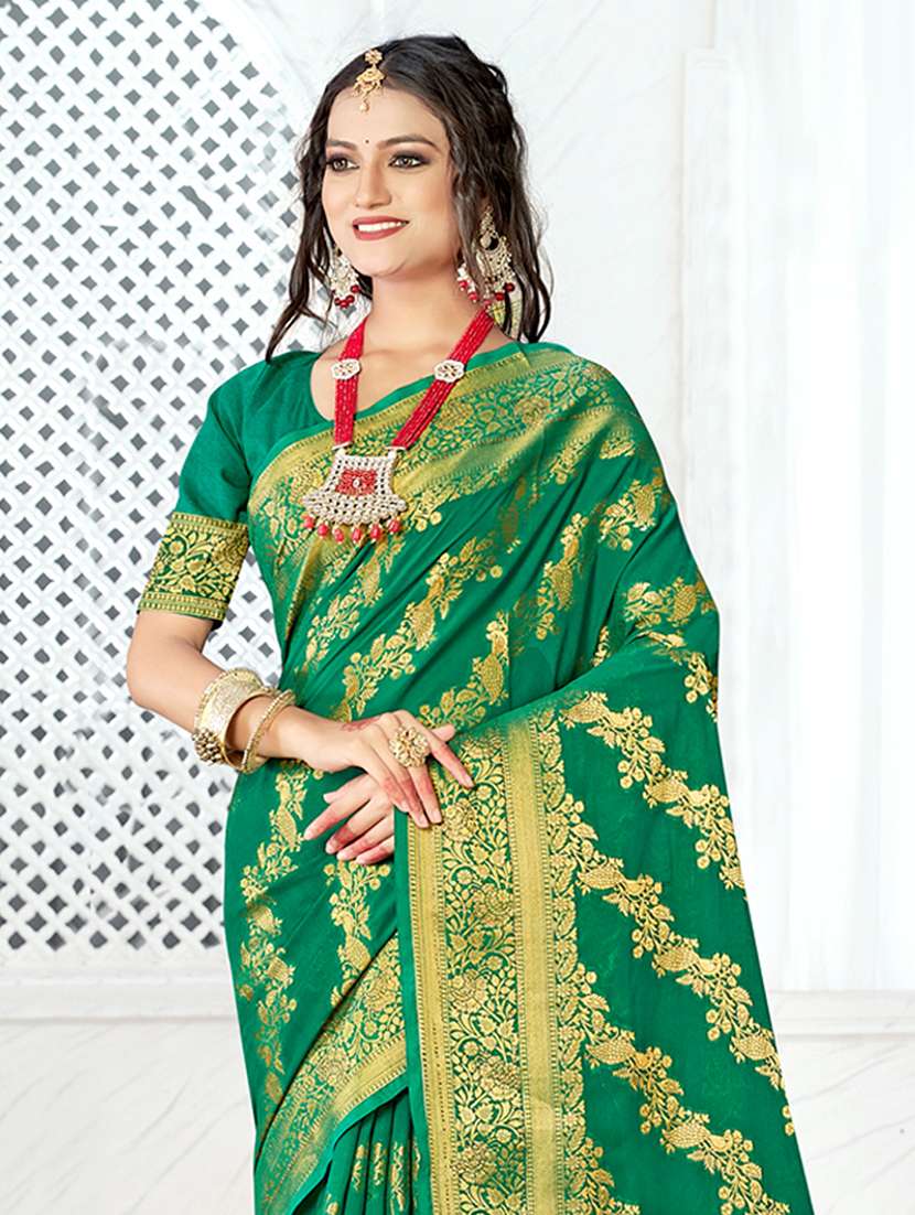 women's banarasi saree with blouse - 20122129 - Standard Image - 1