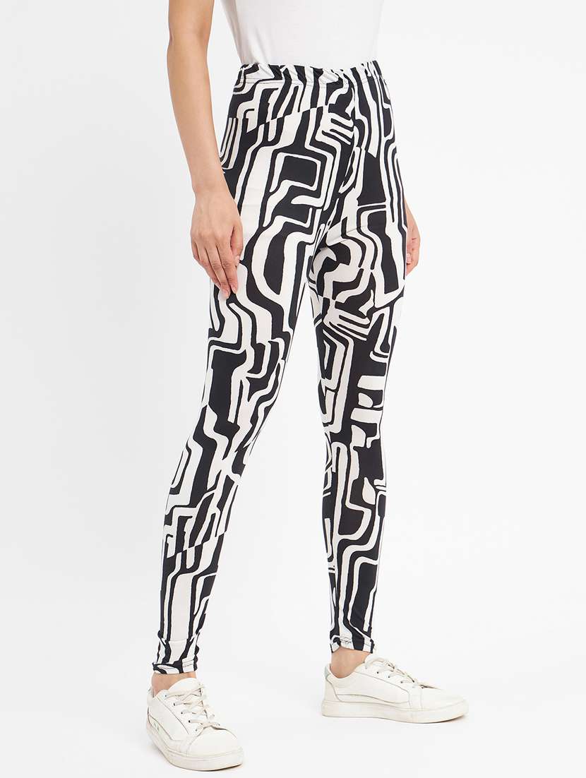white printed legging - 20123315 -  Standard Image - 1