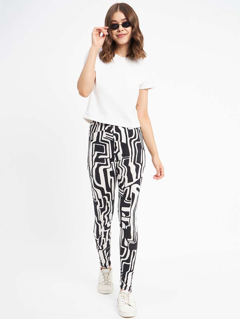 white printed legging - 20123315 -  Standard Image - 4