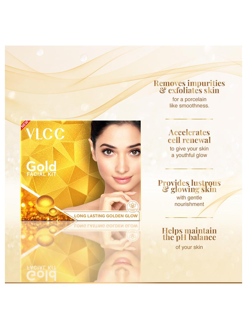 vlcc gold & diamond & party glow facial kit combo -60 g (pack of 3) - 20123952 - Standard Image - 4