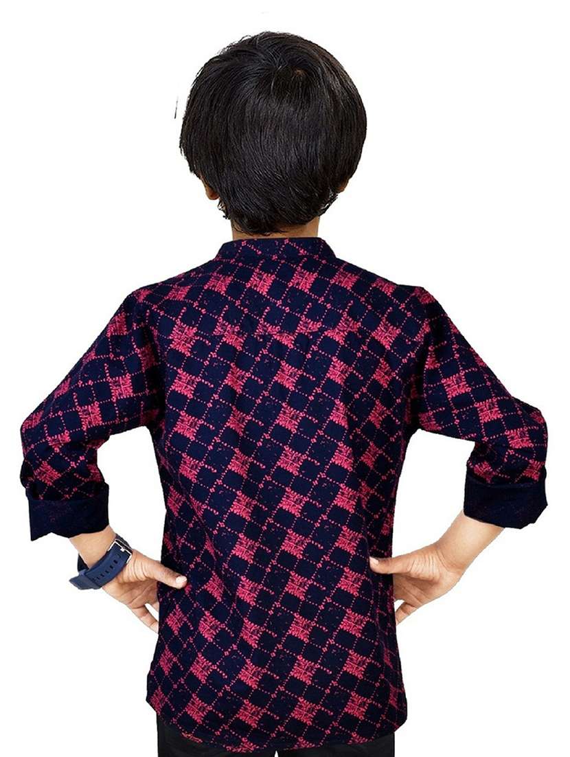 boys printed cotton kurta - 20124176 - Standard Image - 1