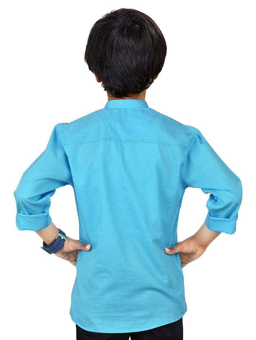 boys solid cotton short kurta - 20124664 -  Standard Image - 1