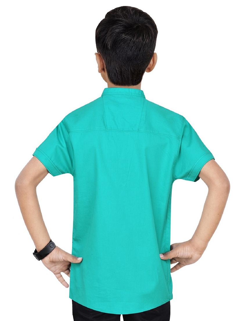 boys solid cotton short kurta - 20124700 -  Standard Image - 1