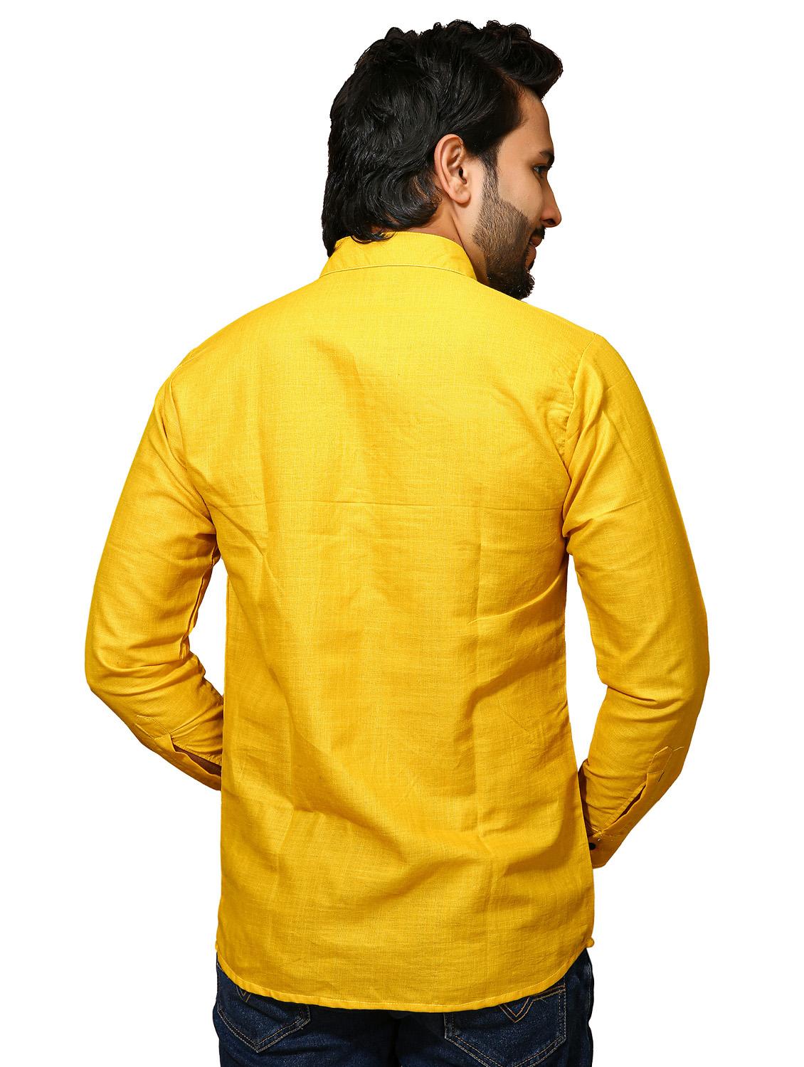 mandarin neck solid short kurta - 20125084 - Standard Image - 1