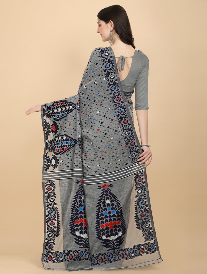 self design woven saree with blouse - 20125271 - Standard Image - 1