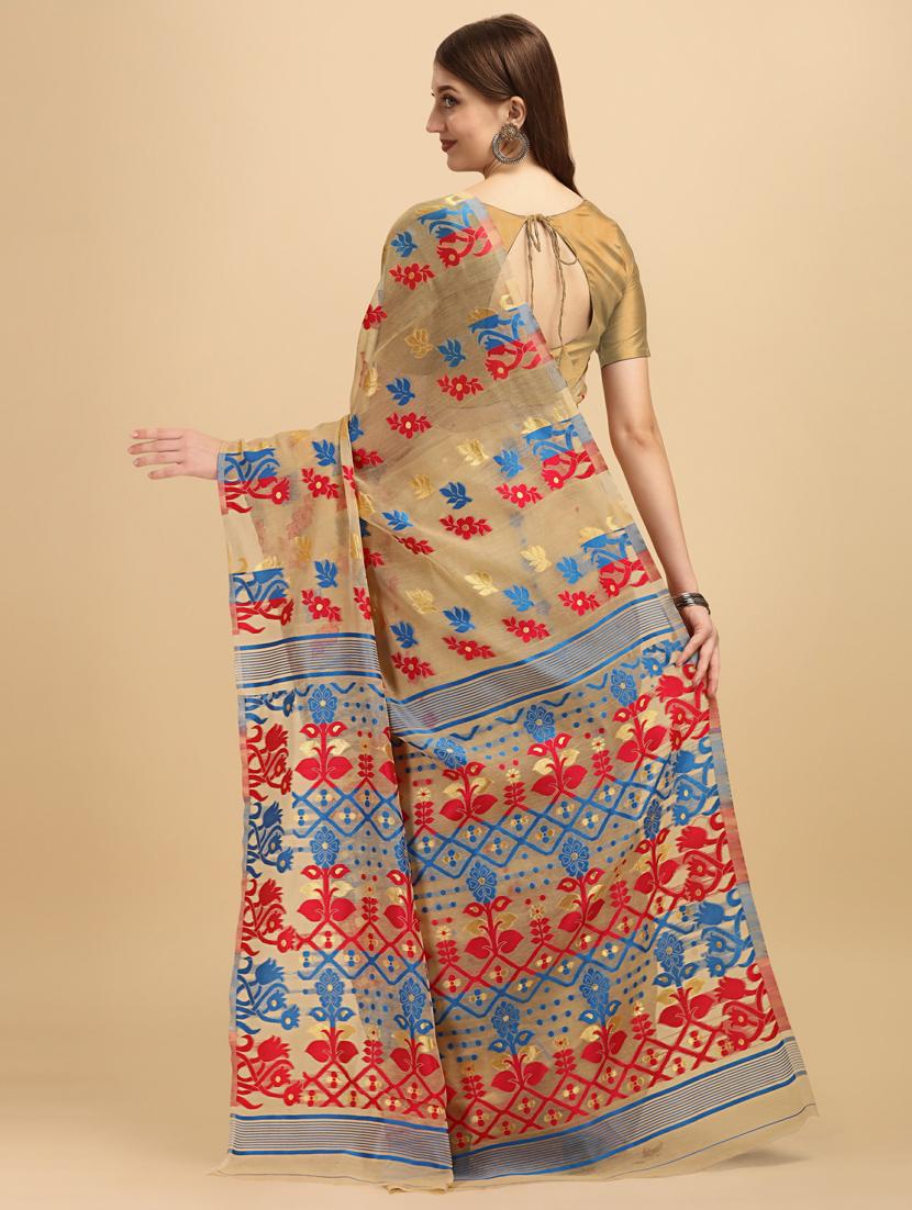 self design woven saree with blouse - 20125283 - Standard Image - 1