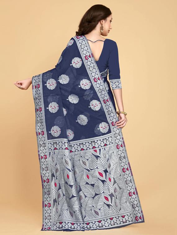 self design woven saree with blouse - 20125334 -  Standard Image - 1