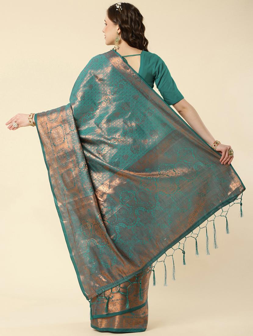 self design woven saree with blouse - 20125382 -  Standard Image - 1