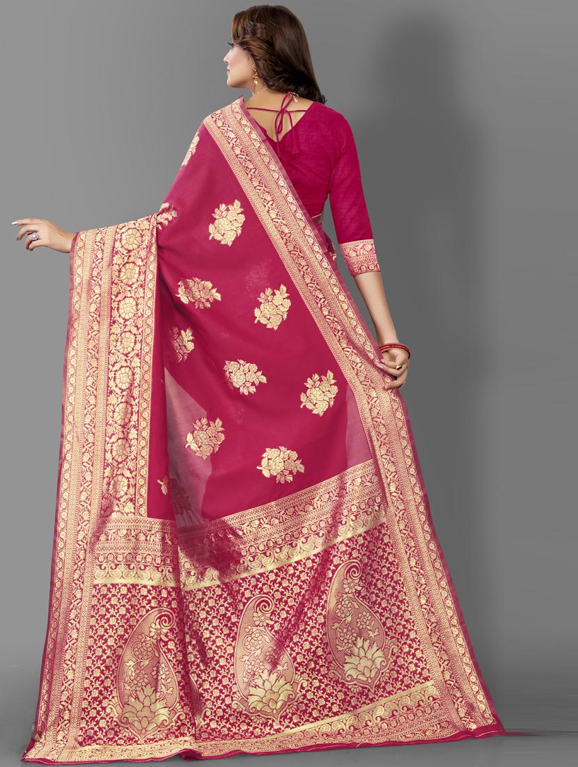 self design woven saree with blouse - 20125445 - Standard Image - 1