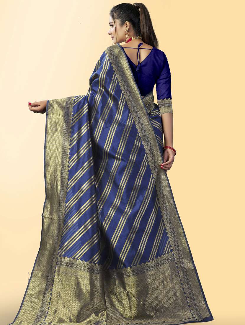 self design woven saree with blouse - 20125453 -  Standard Image - 1